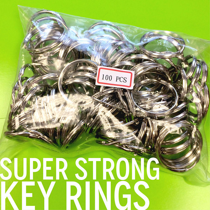 Bag of 100 Super Strong Key Rings
